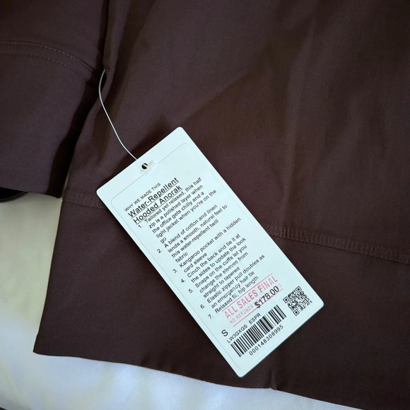 🆕🤎 Lululemon Water Repellent Hooded Anorak - Espresso - Picture 11 of 15